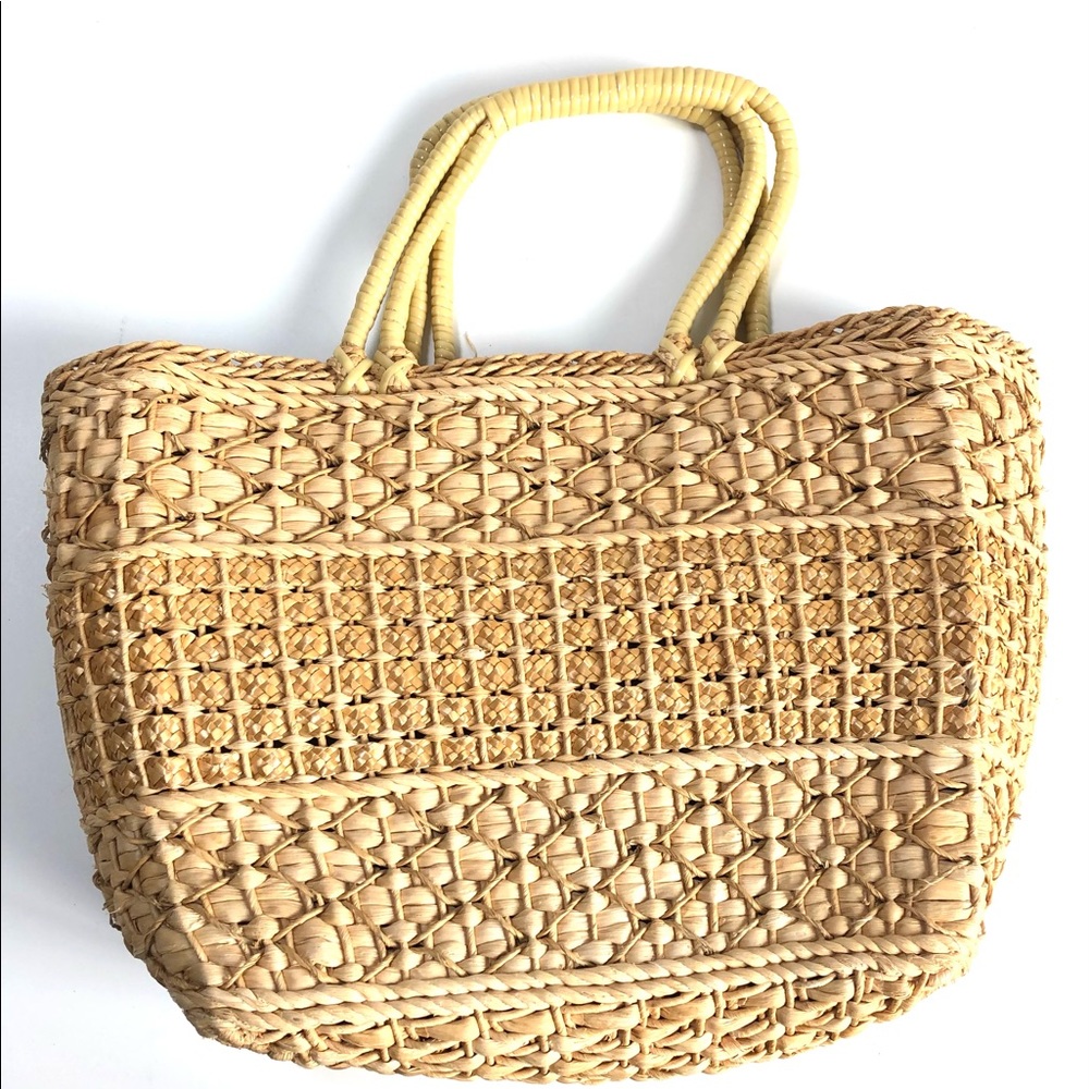 Vintage straw tote